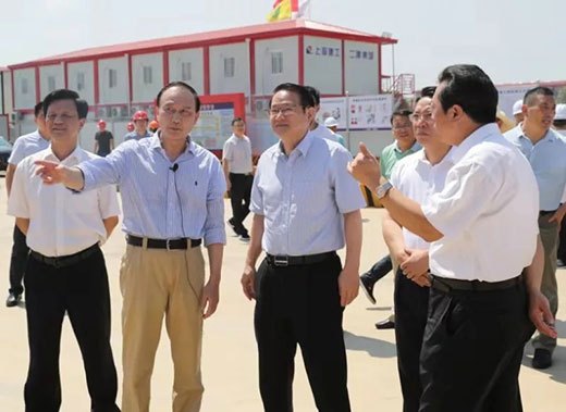 江西省省长易炼红莅临上海；；；9001cc金沙以诚为本南昌项目建设现场调研